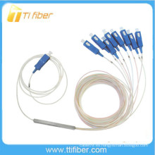 Divisor de PLC de fibra desnuda 1x8 Fibra desnuda 250um